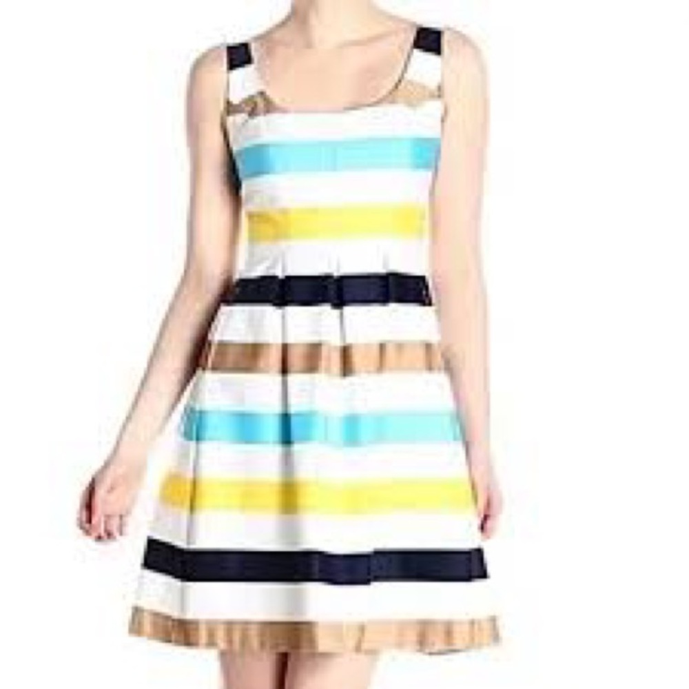 Stripe Pleated Dress